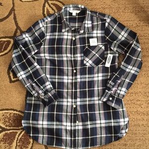 Old Navy blue plaid tunic